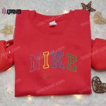 Colorful Nike Embroidered Sweatshirt: Vibrant Design Perfect Gift for Family