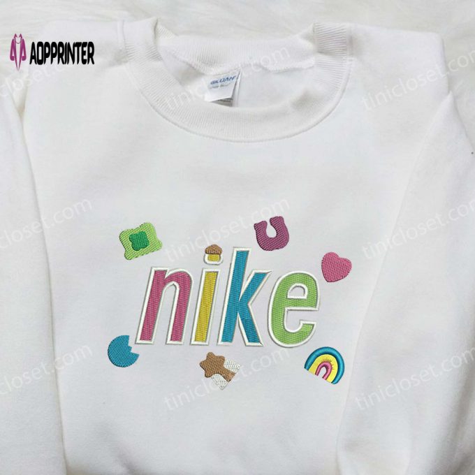 Custom Nike Embroidered Shirt – Colors Rainbow x Brand: Stand out with this vibrant and stylish design!