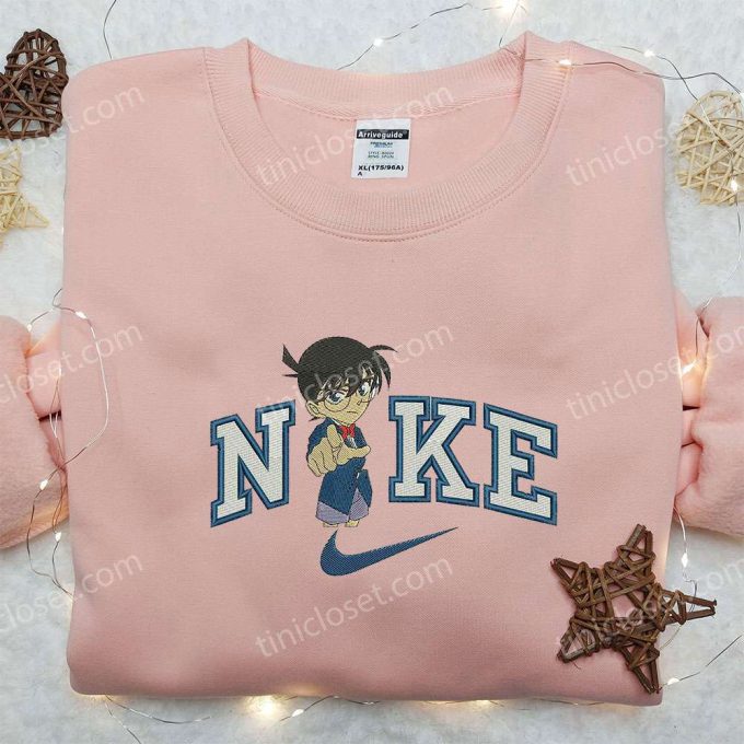 Conan x Nike Embroidered Shirt: Detective-Inspired Custom Design