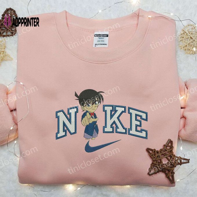 Conan x Nike Embroidered Shirt: Detective-Inspired Custom Design