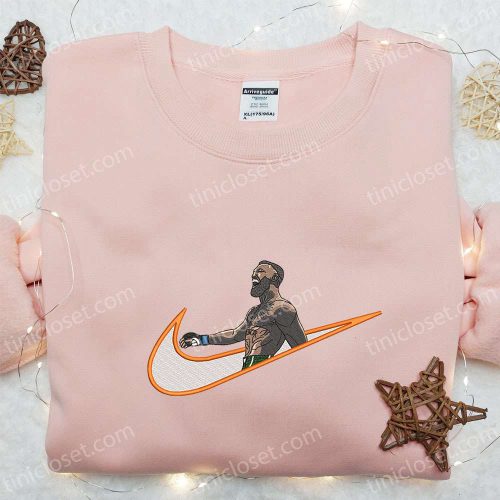 Conor McGregor x Nike Swoosh Celebrity Hoodie & Shirt: Best Gifts for Him Nike Inspired Embroidery