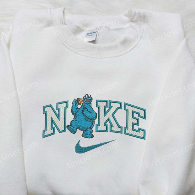 Cookie Monster x Nike Embroidered Shirt – Sesame Street & Custom Designs