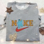 Cookie Monster Cake x Orange Nike Embroidered Shirt: Sesame Street & Custom Nike Apparel