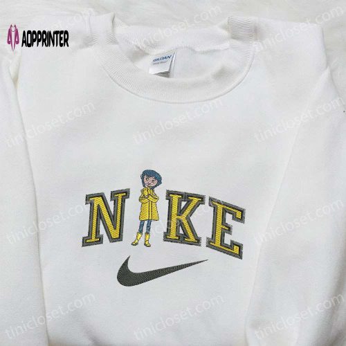 Coraline x Nike Cartoon Embroidered Shirt – Stylish Halloween & Nike Inspired Tee