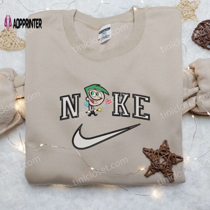 Stylish Cosmo x Nike & Fairly OddParents Embroidered Shirts – Customizable Nike Designs