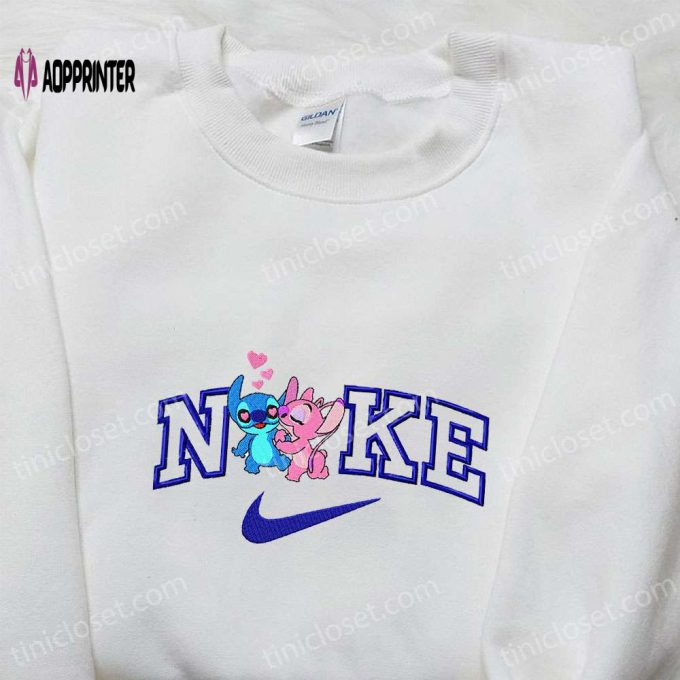 Love Stitch Angel x Nike Cartoon Embroidered Tshirt: Best Valentine s Day Gift Ideas