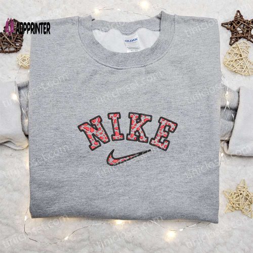 Nike-Inspired Cow Pattern Embroidered Sweatshirt: Best Family Gifts