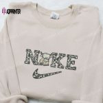 Cow x Nike Embroidered Tshirt Animal Sweatshirt & Hoodie: Trendy Nike-Inspired Apparel