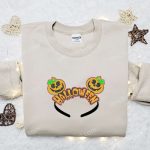 Halloween Mickey Mouse Ears Embroidered Shirt – Spooky Disney Halloween Crown Tee