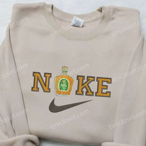 Crown Royal Regal Apple x Nike Embroidered Sweatshirt: Whisky-inspired Favorite Drink & Nike Inspired Shirt