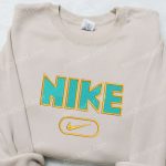 Custom Nike Embroidered Shirt: Unique Nike Inspired Design Perfect Birthday Gift