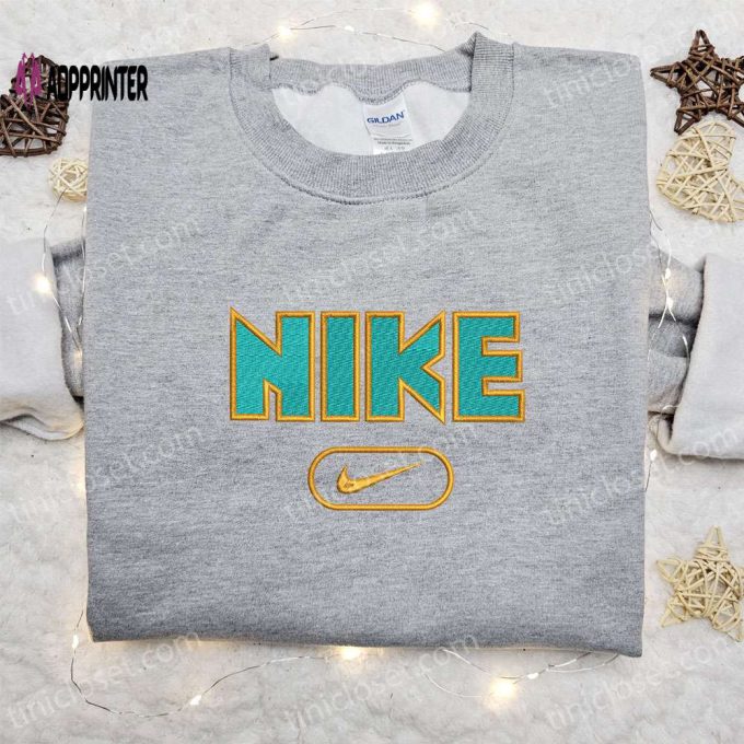 Custom Nike Embroidered Shirt: Unique Nike Inspired Design Perfect Birthday Gift