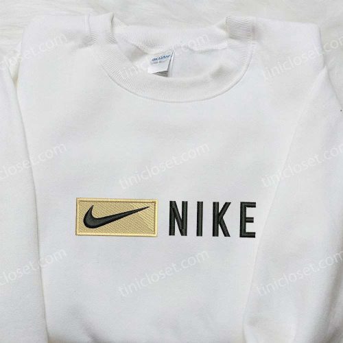 Custom Nike Embroidered Sweatshirt Unique Nike Inspired Shirt Best Birthday Gift Ideas