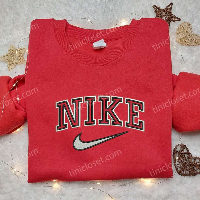 Vintage Nike Embroidered Sweatshirt – Custom Nike Inspired Shirt Perfect Family Gift