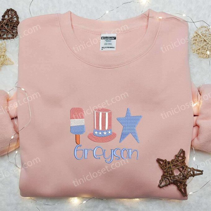 Customized Name Embroidered Shirt: Personalized National Day Gifts