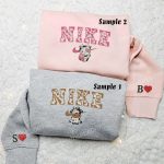 Cute Cow Hello Kitty Embroidered Couples Shirts – Adorable Matching Tops for Couples