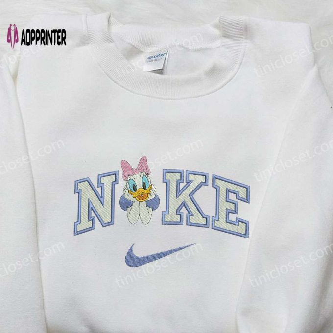 Cute Daisy Duck x Nike Embroidered Shirt – Disney Cartoon Inspired Nike Tee