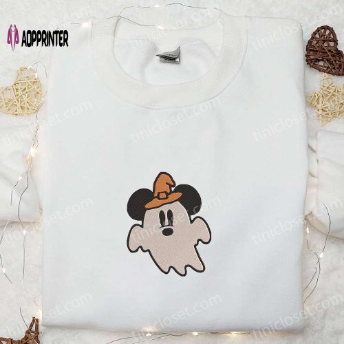 Halloween Mickey Mouse Ears Embroidered Shirt – Spooky Disney Halloween Crown Tee