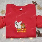 Dab on Halloween Ghost Funny Embroidered Shirt – Spooky Halloween Embroidery!