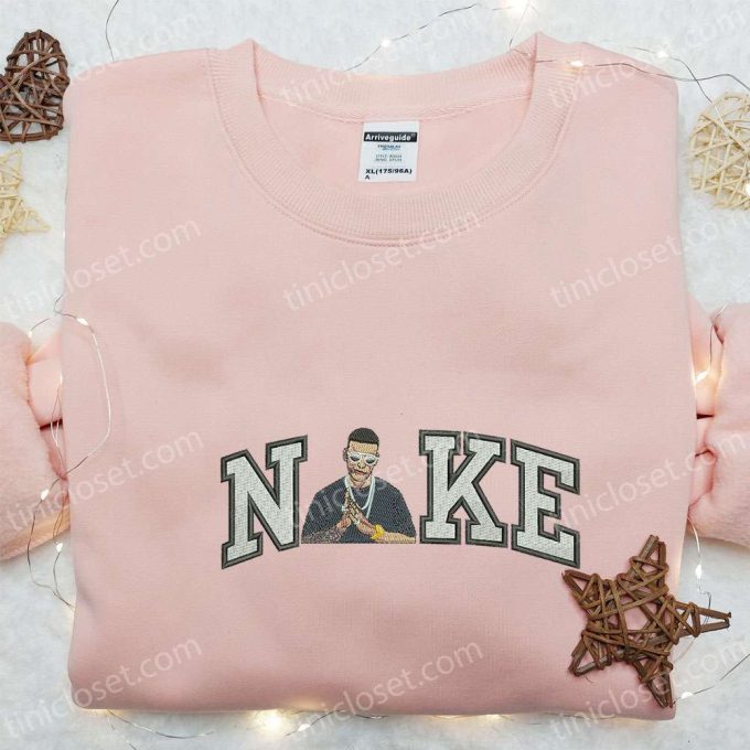 Daddy Yakee x Nike Embroidered Sweatshirt: Celebrity Shirt Custom T-shirt