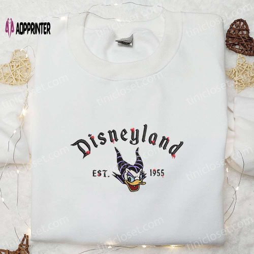 Disney Halloween Sweatshirt: Donald Duck & Goofy with Pumpkin Embroidery