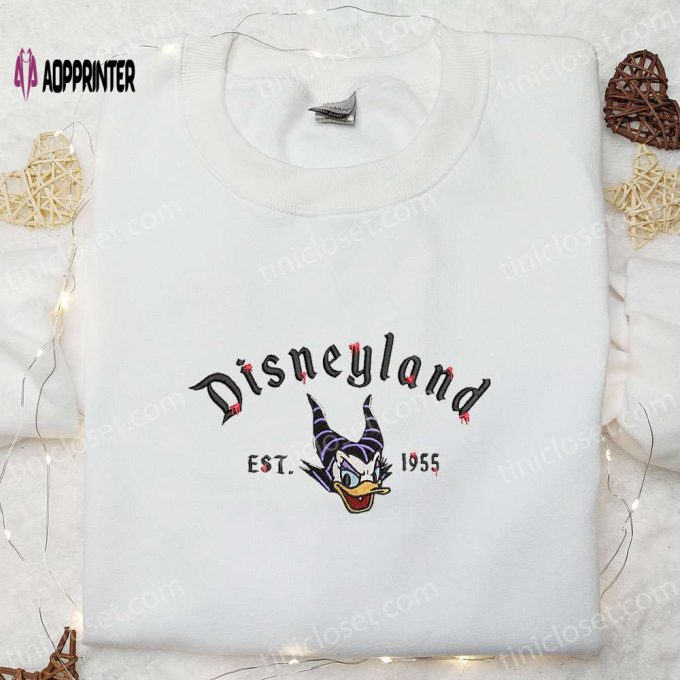 Daisy Duck Maleficent Evil Est 1955 Sweatshirt – Perfect for Halloween! Disney Embroidered Hoodie