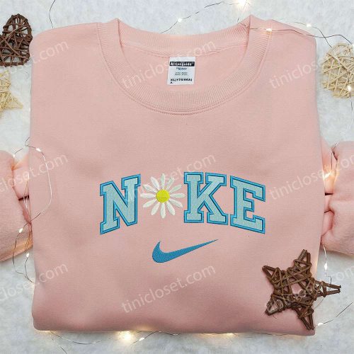 Daisy Flower x Nike Embroidered Shirt: Customized & Perfect Family Gift