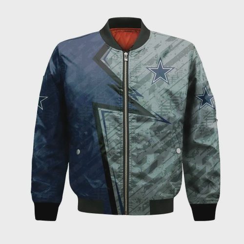 Dallas Cowboys Bomber Jacket 3D Printed Abstract Pattern Sport Customized