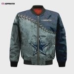 Dallas Cowboys Bomber Jacket 3D Printed Grunge Polynesian Tattoo