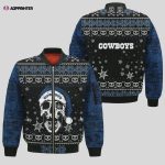 Dallas Cowboys Christmas Skull Pattern Bomber Jacket