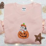 Dalmatian Halloween Pumpkin Embroidered Shirt – Cute Gift Idea for Halloween