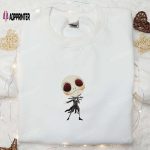 Dancing Jack Skellington Embroidered Shirt: Best Halloween Movie Gift for Family