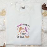 Dancing Skeleton Halloween Embroidered Sweatshirt & Hoodie: Best Time of Year Movie-Inspired Gifts