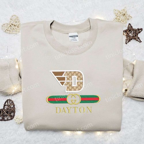 Dayton Flyers x Gucci Embroidered Shirt & NCAA Sports Hoodie – Best Gift Idea