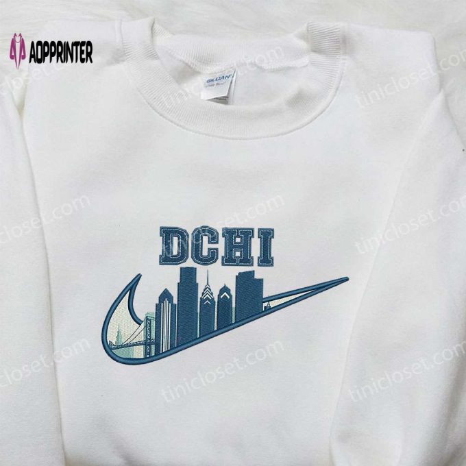 Dchi City x Nike Embroidered Shirt: Unique Gift for Wife Customized and Stylish