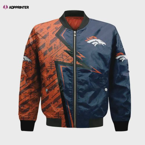 Chicago Bears Players Running Pattern Bomber Jacket – Orange