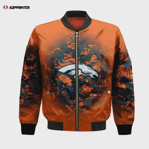 Denver Broncos Bomber Jacket 3D Printed Curve Style Custom Text And Number