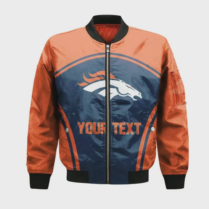 Denver Broncos Bomber Jacket 3D Printed Custom Text And Number Curve Style Sport