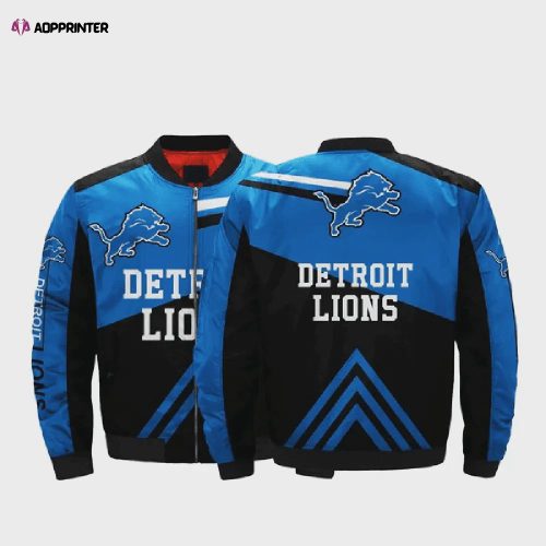 Detroit Lions National Football League 3D Bomber Jacket SH1