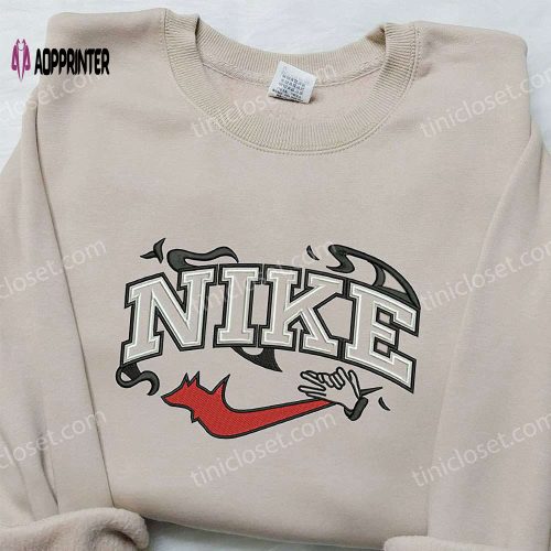 Dinoco x Nike Embroidered Shirt: Car Cartoon & Custom Design