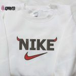 Devil x Nike Halloween Embroidered Shirt – Custom Design for Spooky Style