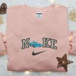 Dinoco x Nike Embroidered Shirt: Car Cartoon & Custom Design