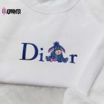 Dior Eeyore Embroidered Sweatshirt: Disney Winnie the Pooh Shirt Stylish Hoodie