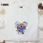 Disney Stitch Chucky Embroidered Sweatshirt – Spooky Halloween Hoodie Perfect Family Gift