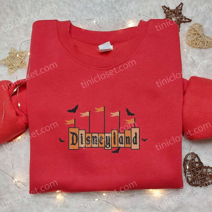 Disneyland Halloween Embroidered Sweatshirt: Spooky Disney Shirt for Family