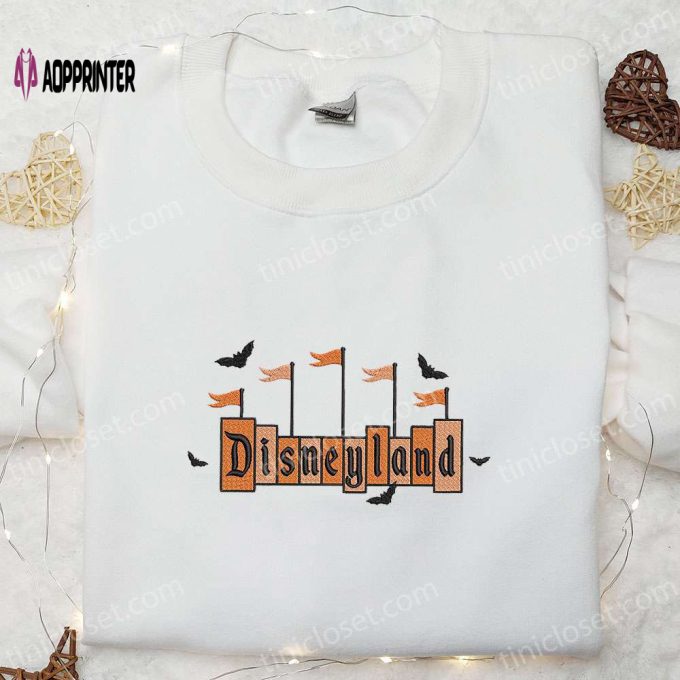 Disneyland Halloween Embroidered Sweatshirt: Spooky Disney Shirt for Family