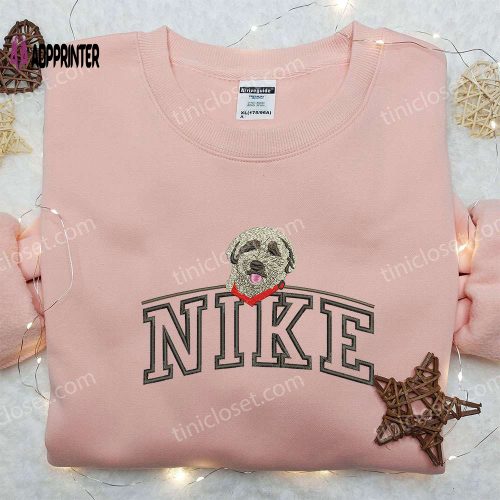 Dog Xmas x Nike Embroidered Shirt – Festive Christmas Custom Apparel