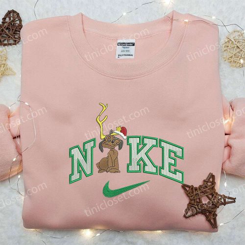 Dog Xmas x Nike Embroidered Shirt – Festive Christmas Custom Apparel