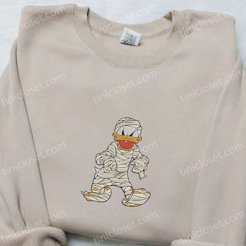 Donald Duck Mummy Embroidered Hoodie – Disney Halloween Sweatshirt Funny Shirt