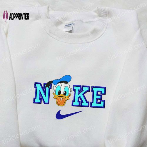 Donald Duck x Nike Cartoon Embroidered Sweatshirt and Shirt: Unique and Stylish Nike-Inspired Designs